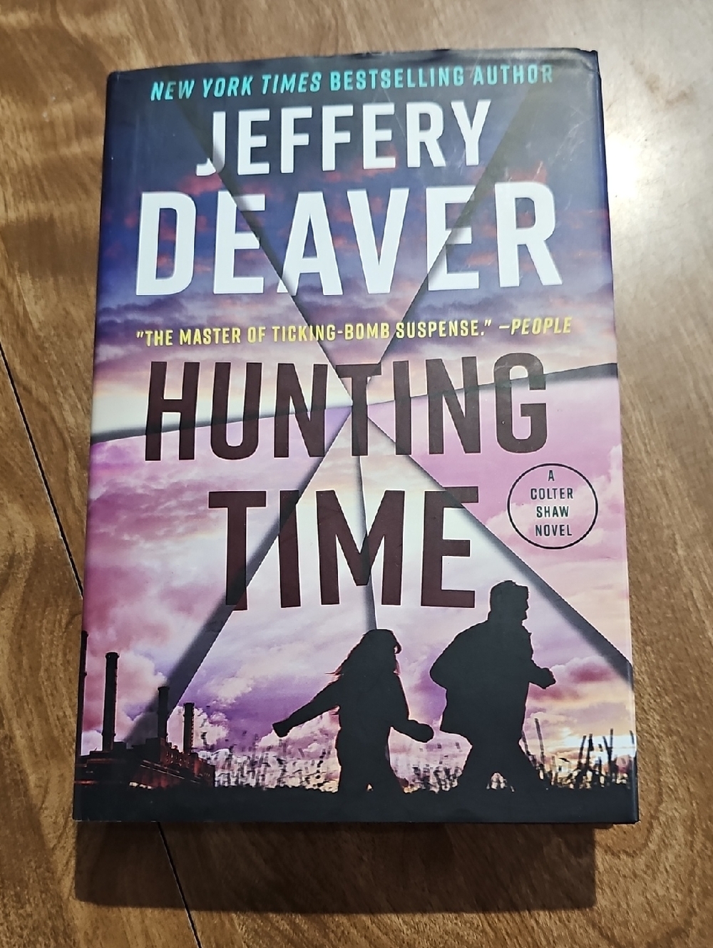 Jeffery Deaver "Hunting Time" Hardcover — Purple Sky Cover